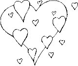 grande cuore circondato da tanti piccoli cuori