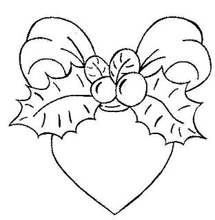 cuore addobbato per natale