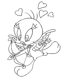 tweety innamorata che scocca freccia