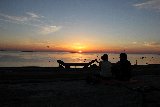 insieme al mare al tramonto
