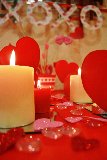romantici cuori e candeline